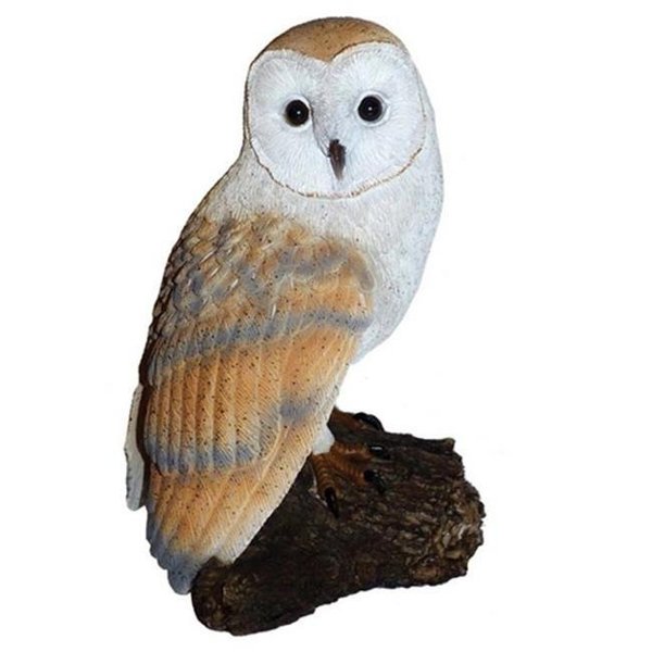 Michael Carr Designs Michael Carr Designs MCD80049 Michael Carr Barn Owl On Stump Resin Statue MCD80049